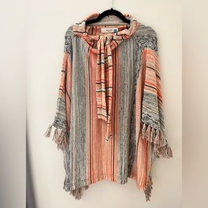 Anthropologie striped sweater poncho/skirt